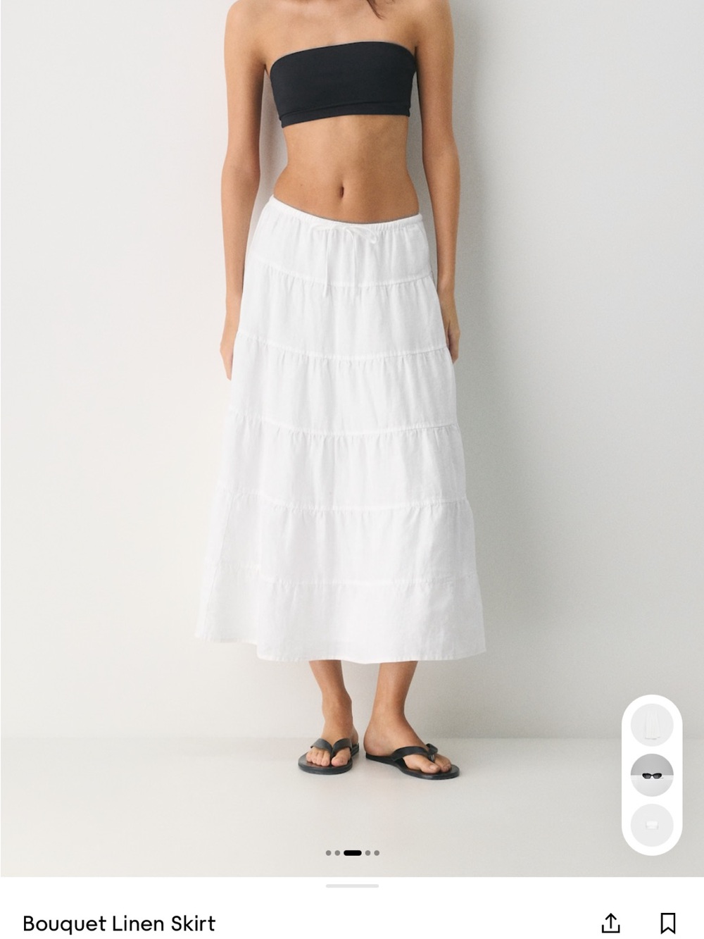 Wilfred White Tiered Maxi Skirt